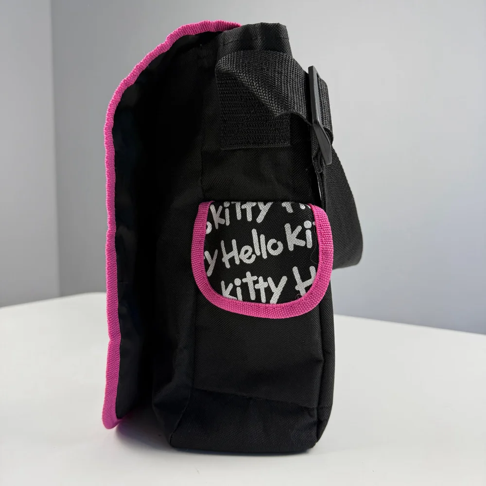 Sanrio official Hello Kitty Messenger Bag Black Pink - Picture 2 of 13